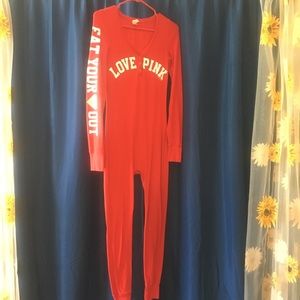 Red adult onesie
